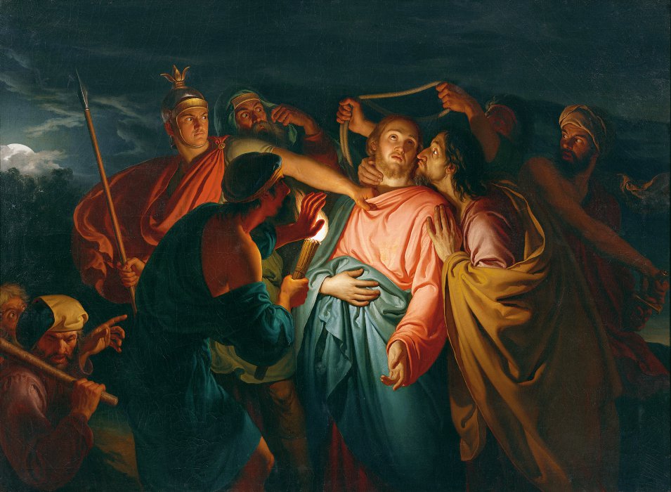 “The Kiss of Judas” by Giuseppe Diotti, 1840.